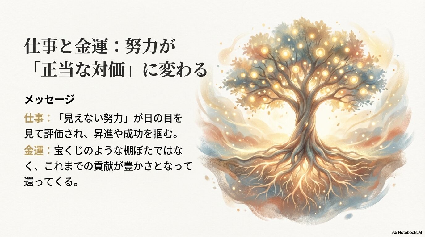 仕事の成功と金運上昇の図解：見えない努力が評価され正当な対価を得る仕組み