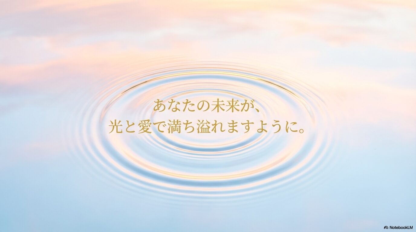 未来が光と愛で満ち溢れることを願うメッセージ