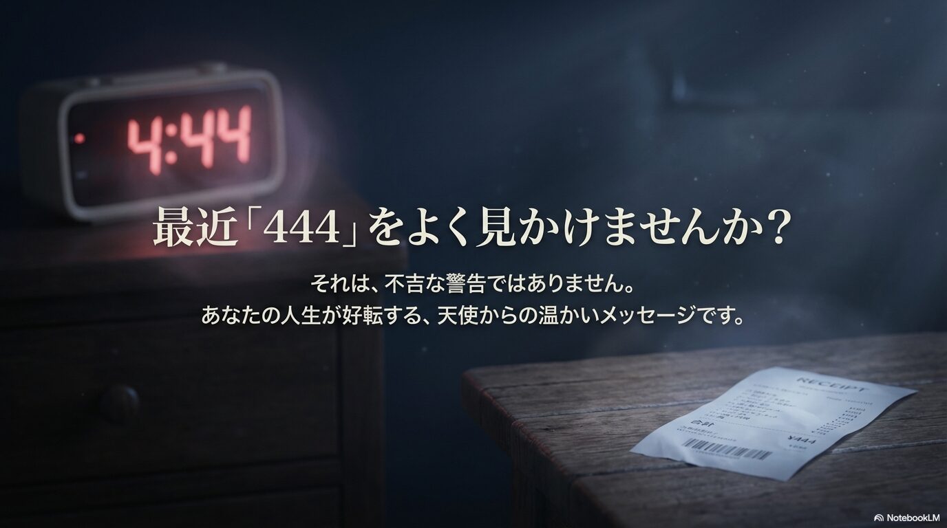 エンジェルナンバー444は不吉な警告ではなく人生が好転する天使からの温かいメッセージ