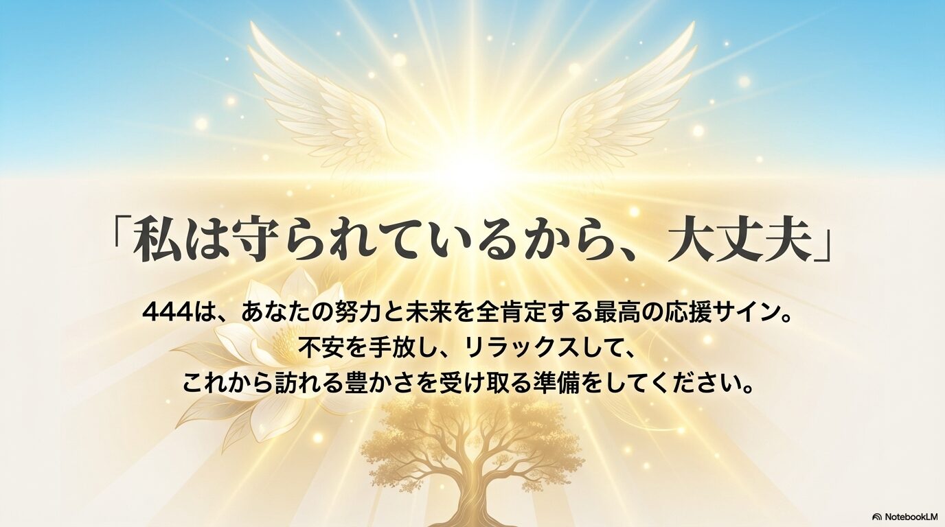 444は努力と未来を全肯定する天使からの応援サイン