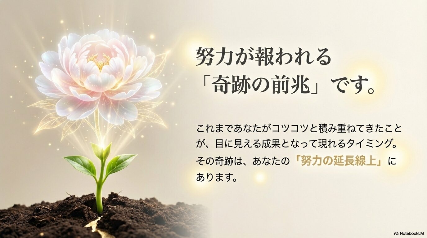 444は積み重ねた努力が報われ奇跡が起きる前兆