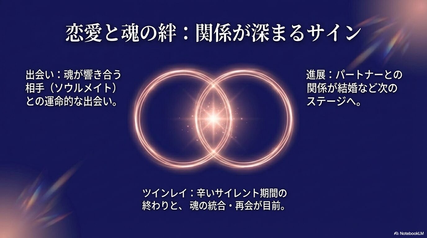 つながり合う二つのハート。恋愛成就、ソウルメイトとの出会い、ツインレイの統合を象徴するイメージ