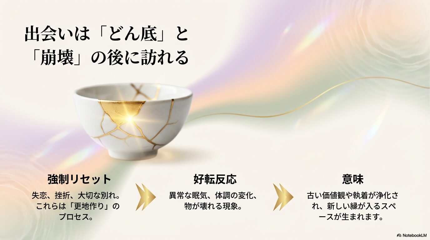 失恋や挫折などの強制リセットと、その後に訪れる好転反応についての解説