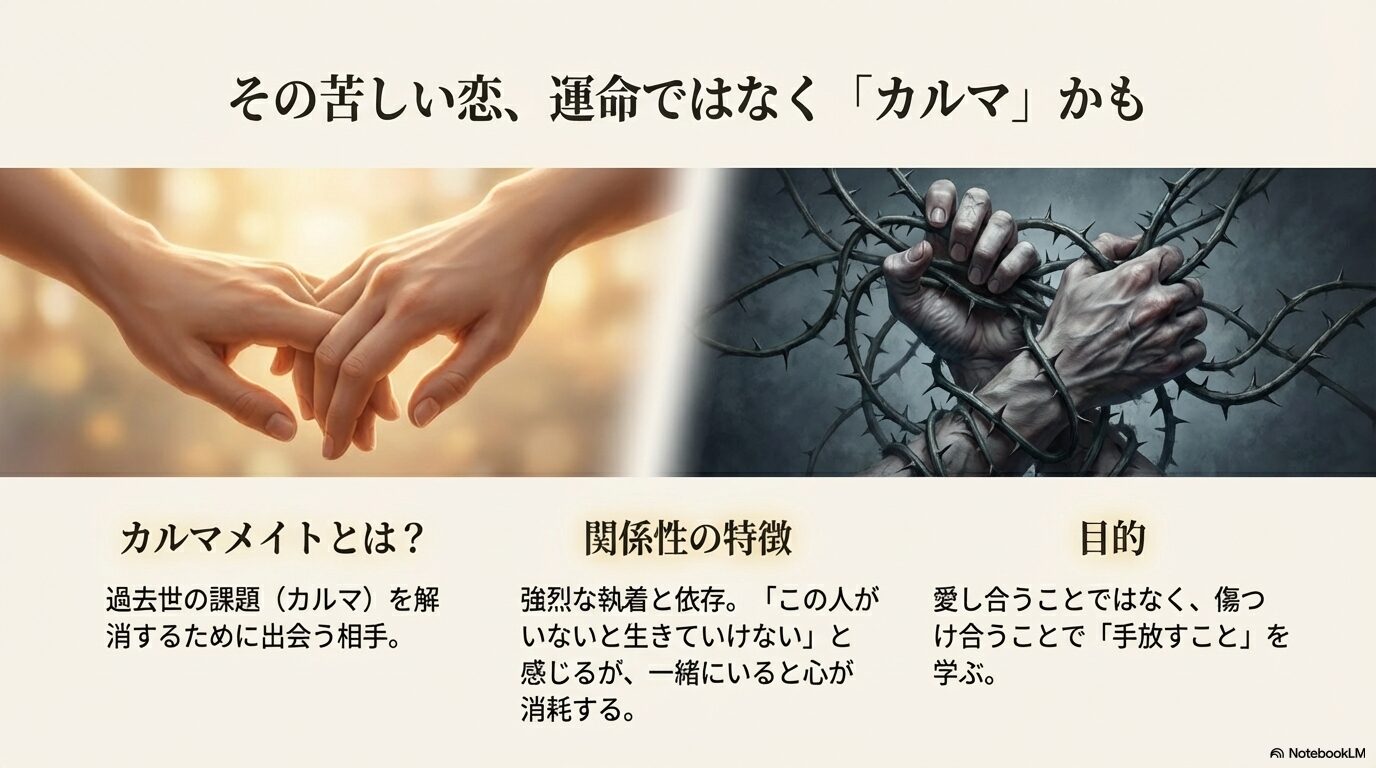 過去世の課題を解消するために出会うカルマメイトの特徴と執着の手放し方