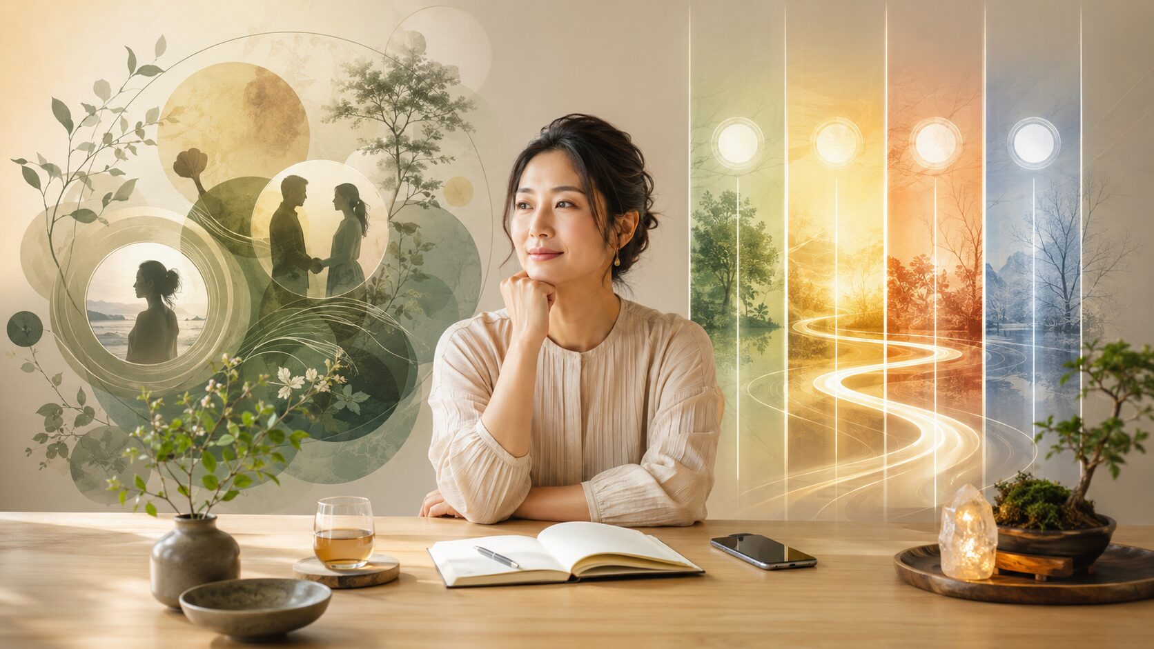 算命学と四柱推命を併用して恋愛の迷いを整理する日本人女性