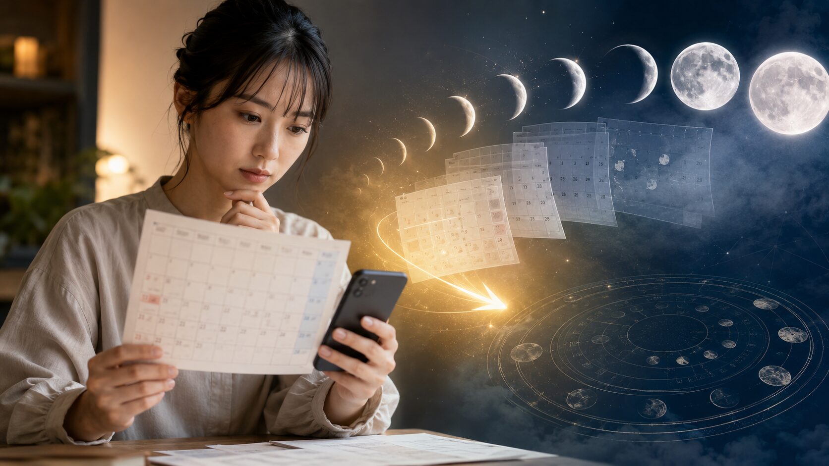 新暦と旧暦の違いを確認しながら本命宿のずれを考える日本人女性